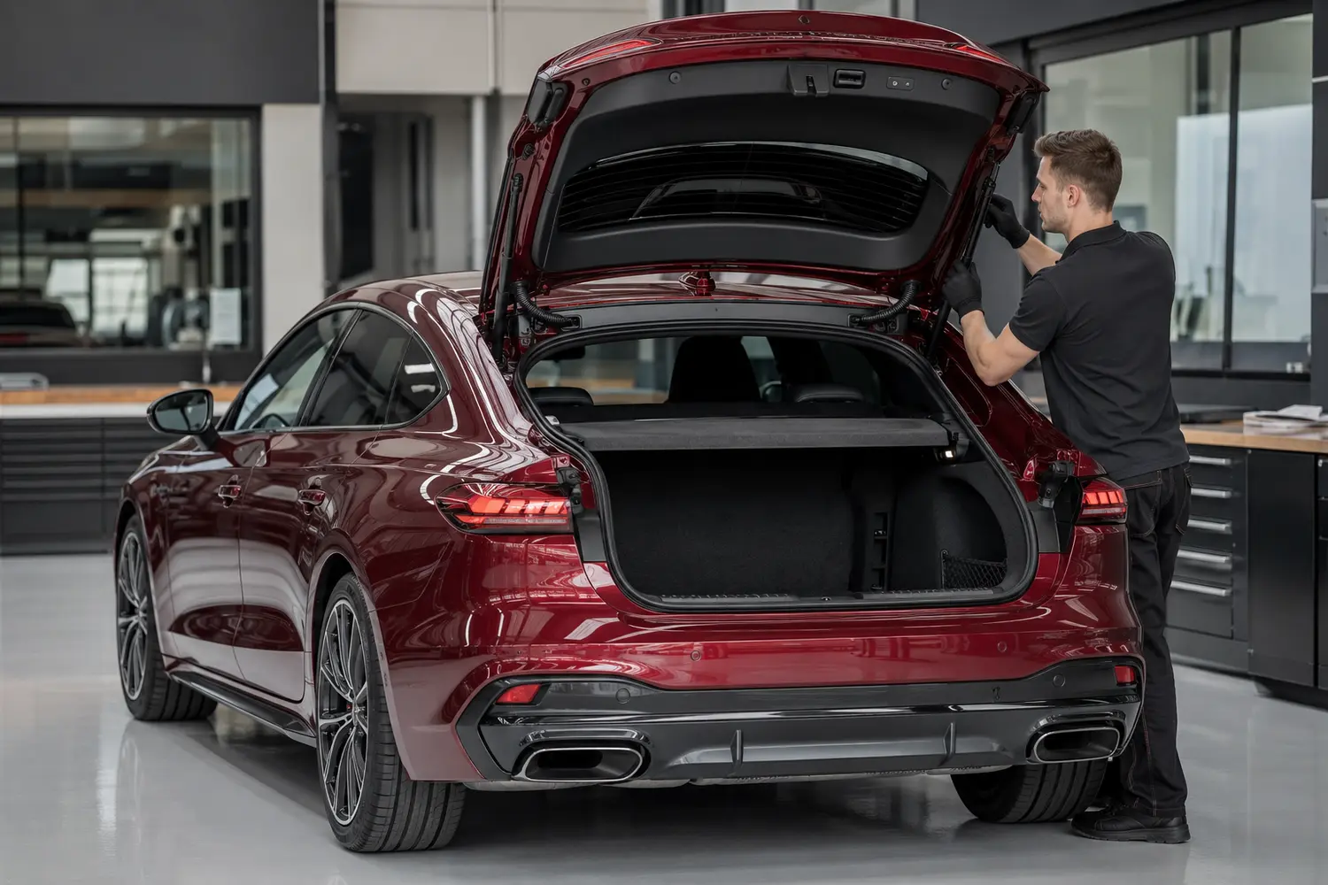 Latest Audi A5 Sedan rear opening and hinge inspection
