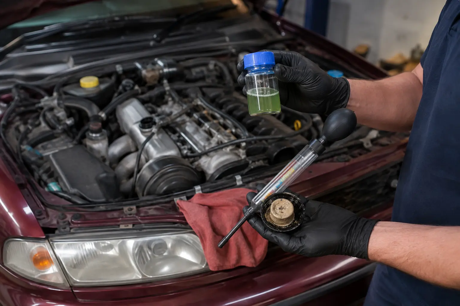 Audi coolant sample and contamination checks