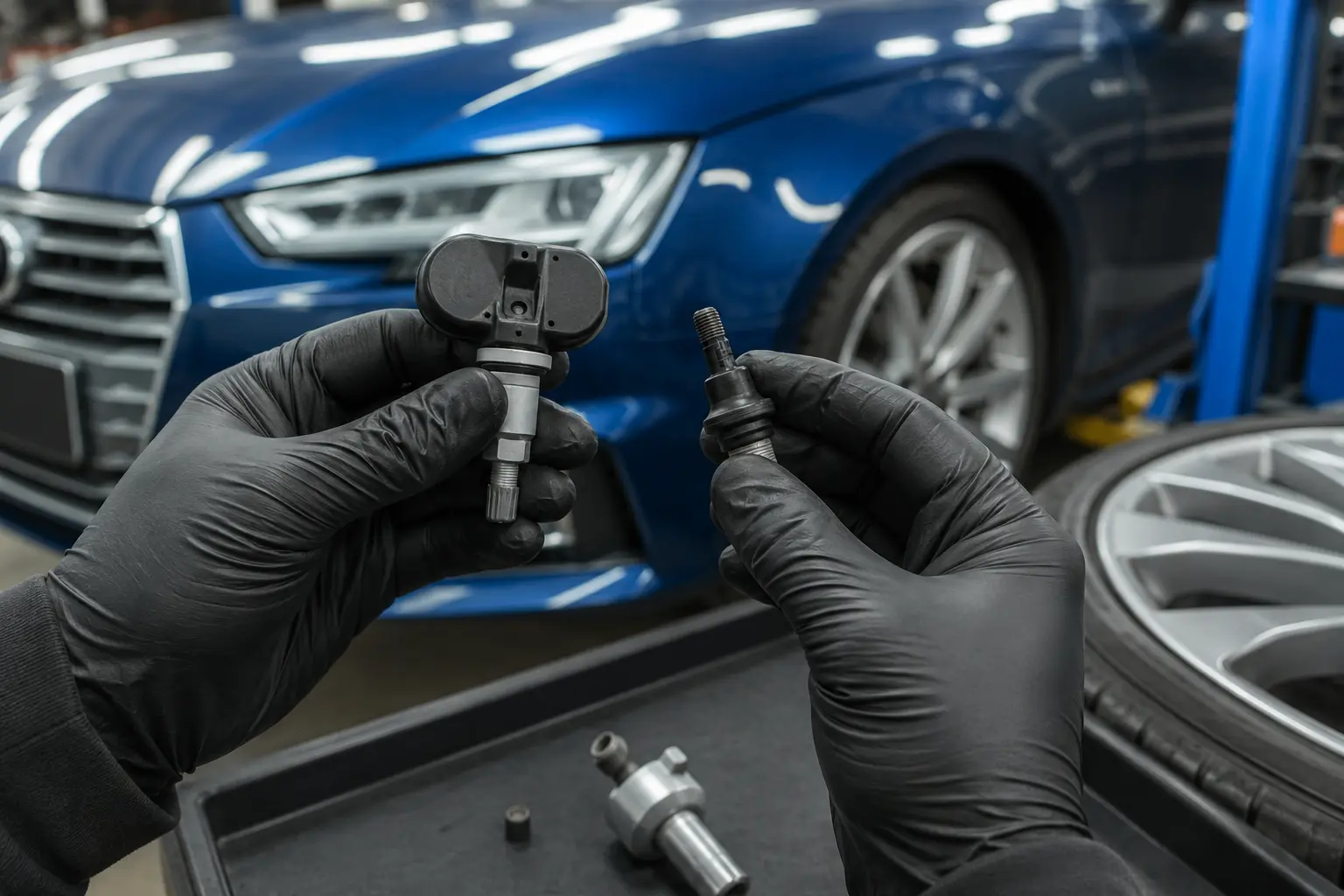 Direct TPMS sensor and valve hardware inspection