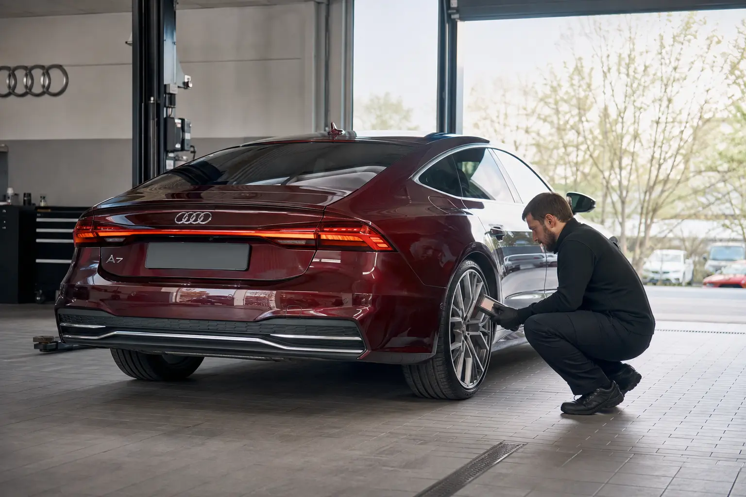 Final Audi TPMS sensor relearn and verification