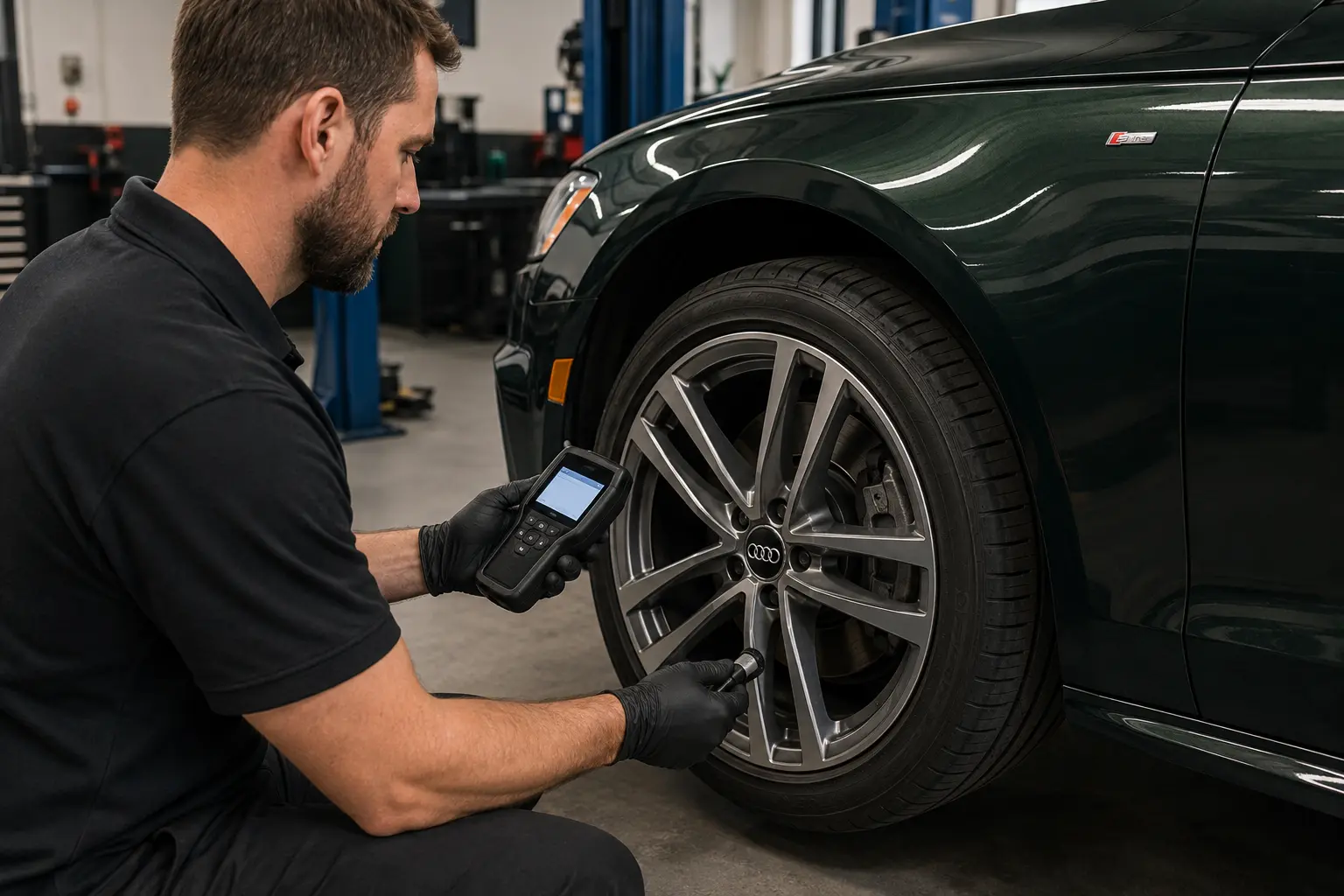 Programming a compatible Audi tyre-pressure sensor